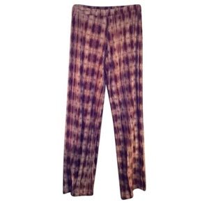 L.A. Apparel brown/white printed pants